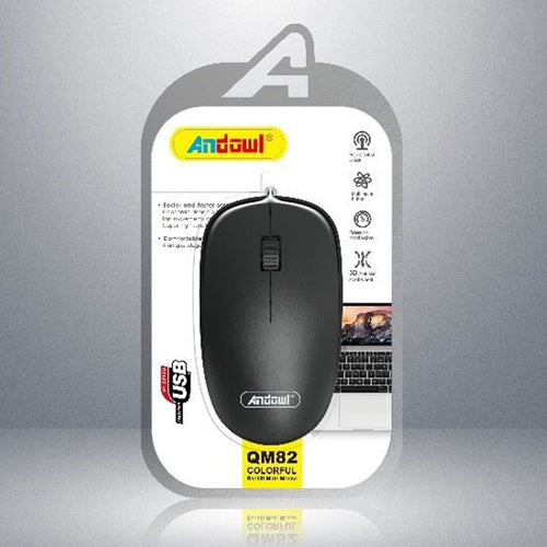 Mouse Cablato Cavo Usb Qm82 Sensore Ottico Con 3 Pulsanti Per Computer Design Colorato