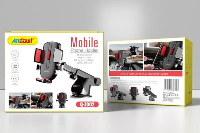 Supporto Per Telefono Portacellulare Da Auto Q-z002 Con Ventosa Regolabile Rotazione 360°