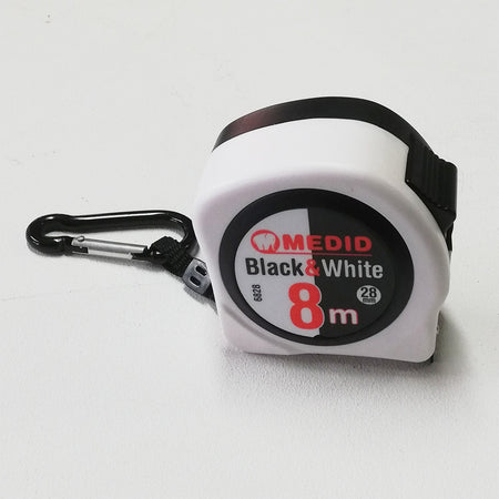 Medid 8mt flessometro tascabile black & white
