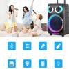 Altoparlante Bluetooth Karaoke Con Microfono Telecomando Effetti Di Luce Led Rgb Q-yx8000