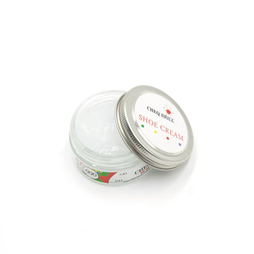 Ecoprice Crema Scarpe Shoe Cream Cheq Brill (50 ml) Bianco 000