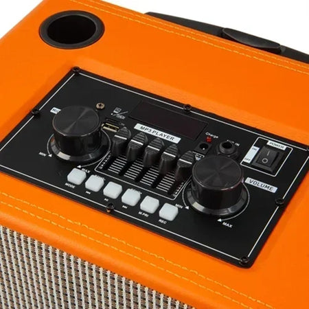 Altoparlante Portatile Con Funzione Karaoke 2 Microfoni Wireless Telecomando Ruote 12 Max