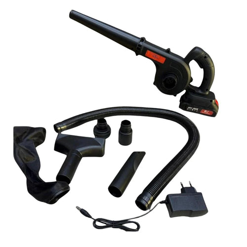 Mini Soffiatore A Batteria 48v 7in1 Per Foglie Polvere Detriti 2 Batterie Con Accessori