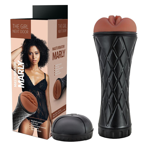 Masturbatore realistico morbido vagina realistica in gomma con coppa ergonomica in plastica