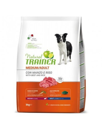 Natural Trainer Mantenimento mangime secco Cani Adult medium manzo e riso