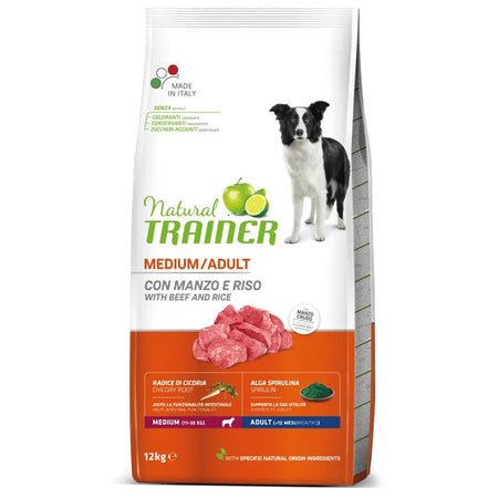 Natural Trainer Mantenimento mangime secco Cani Adult medium manzo e riso