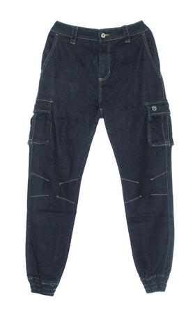 DOLLY NOIRE Jeans Uomo Cargo Long 903 Denim Pants Denim Blue da uomo