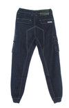 DOLLY NOIRE Jeans Uomo Cargo Long 903 Denim Pants Denim Blue da uomo
