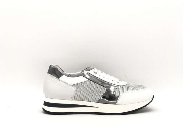 DONNA SOFT Sneakers donna in pelle MOT035 white grigio