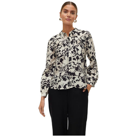 Vero Moda camicia bianca nera Ivone 10301042