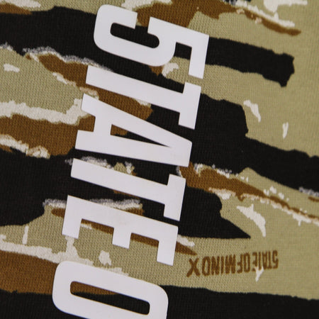 5TATE OF MIND Pantalone Tuta Felpato Uomo Box Logo Pants Camouflage da uomo