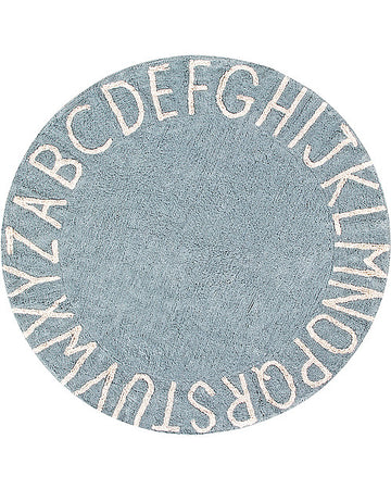 Tappeto Tondo Lavabile ABC, Azzurro/Panna, 100% cotone (diametro 150 c Lorena Canals
