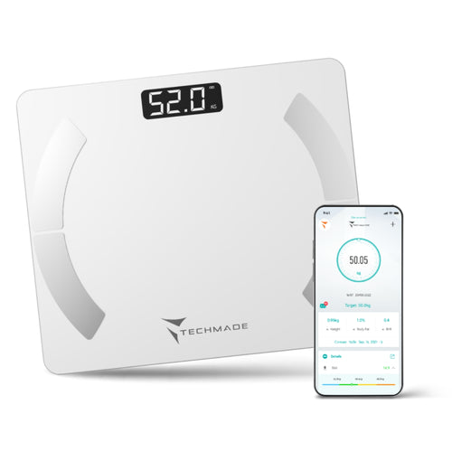Techmade Bilancia Pesapersone Smart digitale 180kg bianca