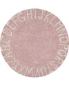 Tappeto Tondo Lavabile ABC, Rosa/Panna, 100% cotone (diametro 150 cm) Lorena Canals