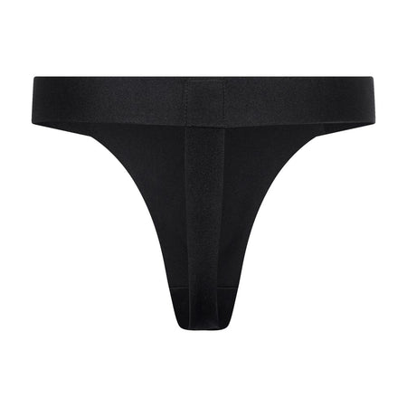 Strap on dildo indossabile in silicone nero con mutandina elastica nera