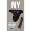 Strap on dildo indossabile in silicone nero con mutandina elastica nera