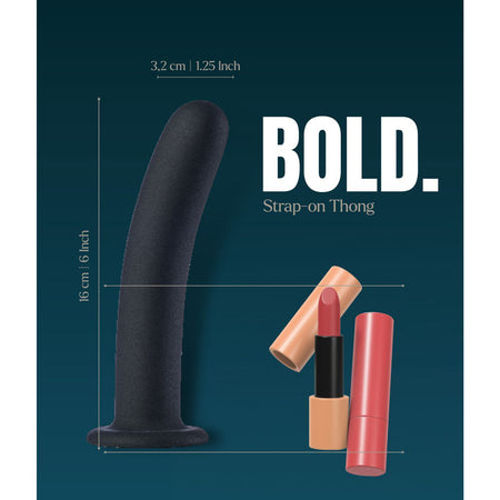 Strap on dildo indossabile in silicone nero con mutandina elastica nera