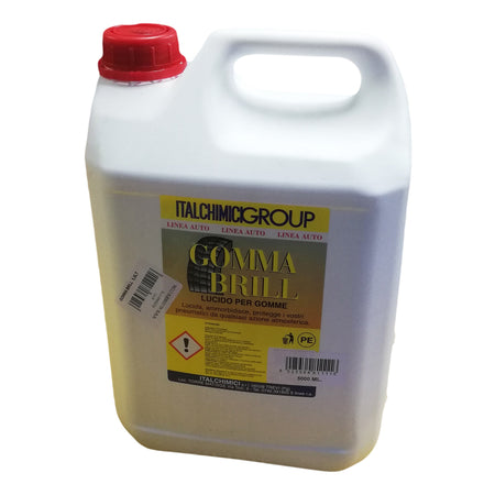 Italchimici Gomma Brill 5lt nero gomme protettivo ravvivante per pneumatici guarnizioni tappetini