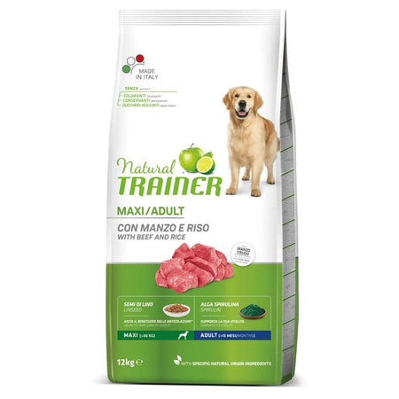 Natural Trainer Mantenimento mangime secco Cani Adult maxi manzo e riso