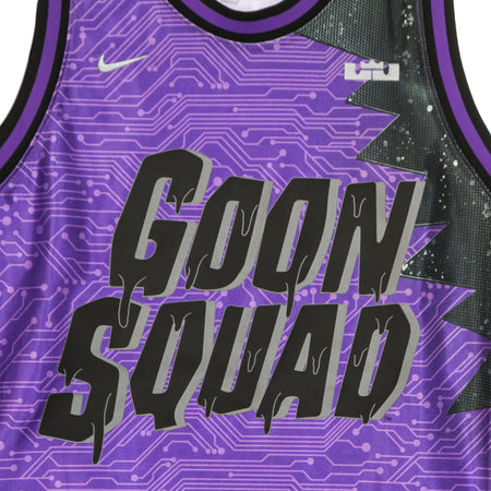 NIKE NBA Canotta Tipo Basket Uomo Dri Fit Jersey "goon Squad" Lebron James X Space Jam Hyper Grape/wolf Grey da uomo