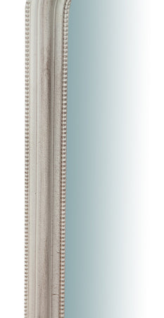 Biscottini Specchiera da parete in legno finitura bianco anticato L43xPR4xH69 cm Made in Italy