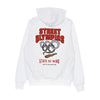 5TATE OF MIND Felpa Cappuccio Uomo Street Olympics Hoodie White da uomo