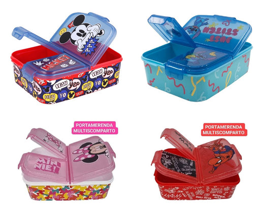 PORTA MERENDA MULTISCOMPATO PERSONAGGI DISNEY A SCELTA