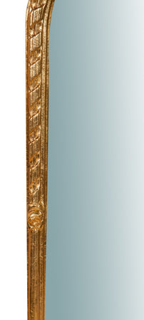 Biscottini Specchiera da parete in legno finitura foglia oro anticato L28xPR5xH69 cm Made in Italy