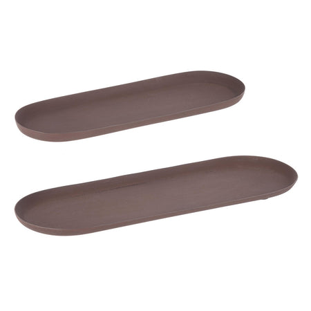 Vassoio decorativo "Silken" in metallo decorazioni natalizie set da 2