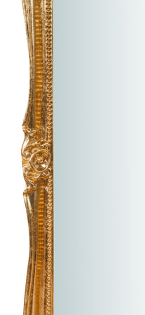 Biscottini Specchiera da parete in legno finitura foglia oro anticato L33xPR3xH79 cm Made in Italy