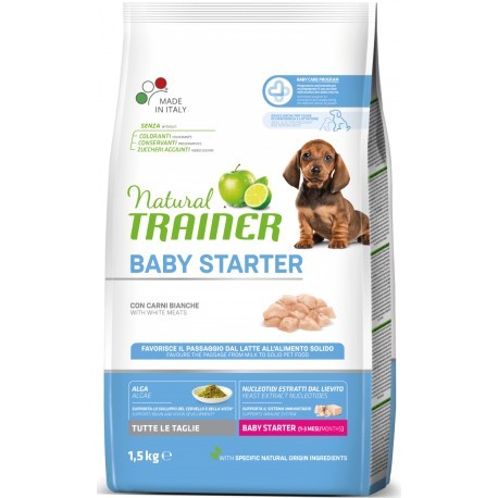 Natural Trainer Baby Starter mangime secco Cani Cuccioli pollo 1,5 kg