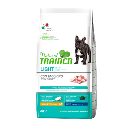 Natural Trainer Light In Fat mangime secco Cani Adult small & toy tacchino