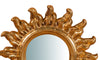 Biscottini Specchiera da parete in legno finitura foglia oro anticato L30xPR3xH30 cm Made in Italy