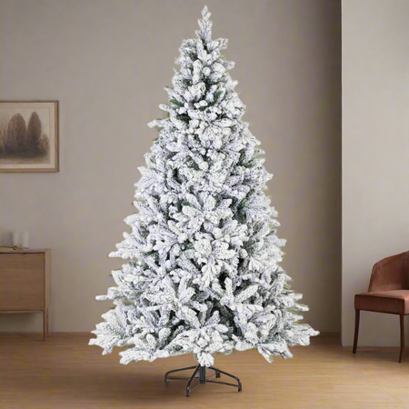 Albero di natale "Royal innevato" in PVC di Altissima qualità + Flock