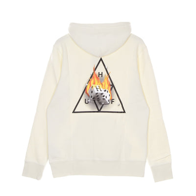 HUF Felpa Cappuccio Uomo Hot Dice Triple Triangle Po Hoodie Natural da uomo