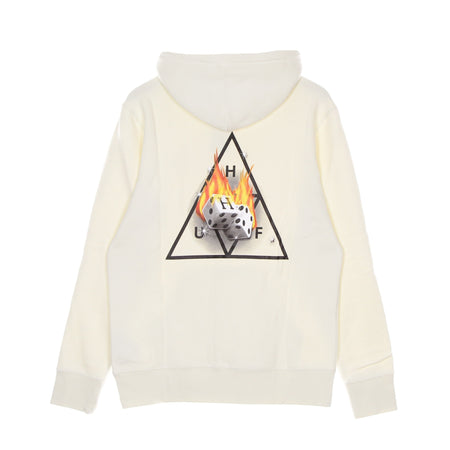 HUF Felpa Cappuccio Uomo Hot Dice Triple Triangle Po Hoodie Natural da uomo