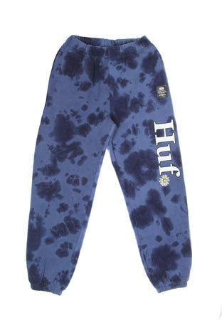 HUF Pantalone Tuta Felpato Uomo In Bloom Fleece Pant Navy Blazer da uomo