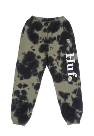 HUF Pantalone Tuta Felpato Uomo In Bloom Fleece Pant Olive da uomo