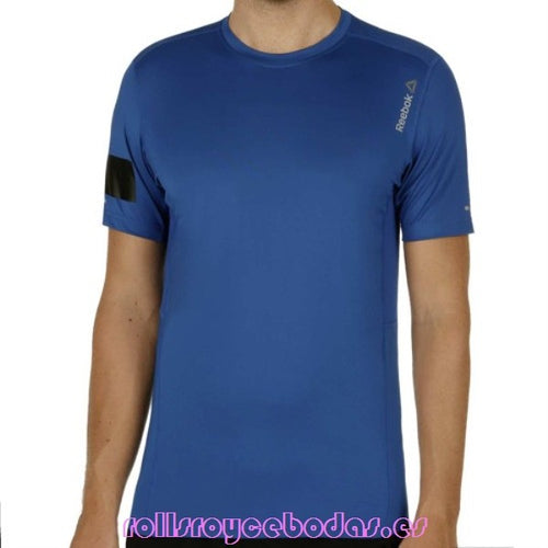 Reebok OS Advantage Stretch a Maniche Corte da Uomo Top Abbigliamento blu