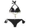 Byblos Bikini Triangolo Imbottito E Brasiliana Nero-Grigio