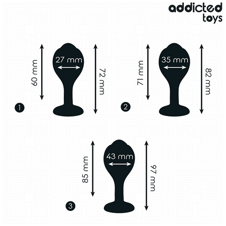 ADDICTED TOYS - SET DI 3 TAPPI ANALI CON GIOIELLO