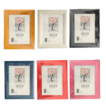 Cornice per foto in legno laccata 18x24 vari colori