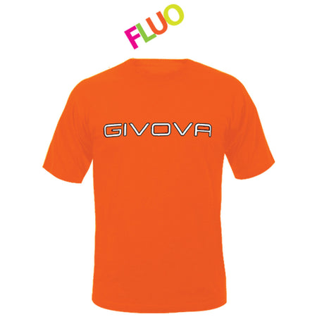 T-shirt Spot Manica Corta Uomo Givova MA008 Arancio Fluo