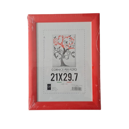 Cornice per Foto In Legno Laccata 21x29.7 Vari Colori