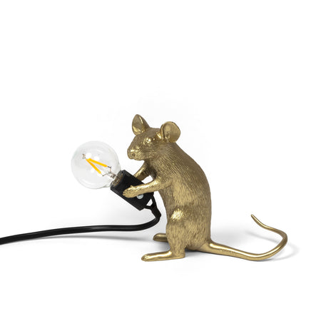 Lampada da appoggio Seletti Mouse Mac Sitting Lamp Gold