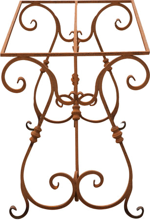 Biscottini Base Tavolo Biscottini Ferro Pieno Forgiato Mano Robustissima 130x60x70 Esterno