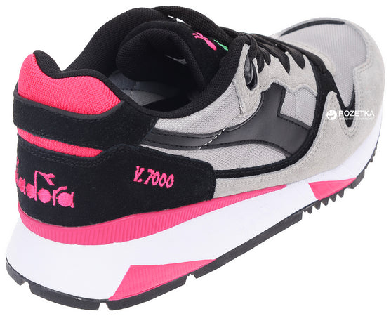 Diadora Sneakers V7000 Nyl Ii Grigio Cenere E Nero Donna