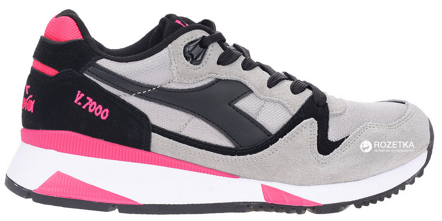 Diadora Sneakers V7000 Nyl Ii Grigio Cenere E Nero Donna