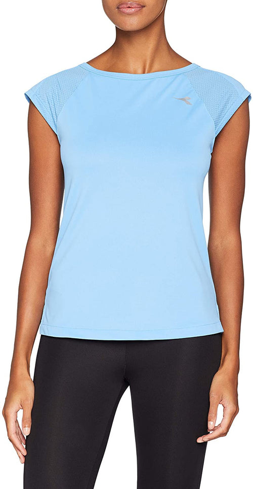 Diadora T-Shirt Azzurro Regular Fit Donna