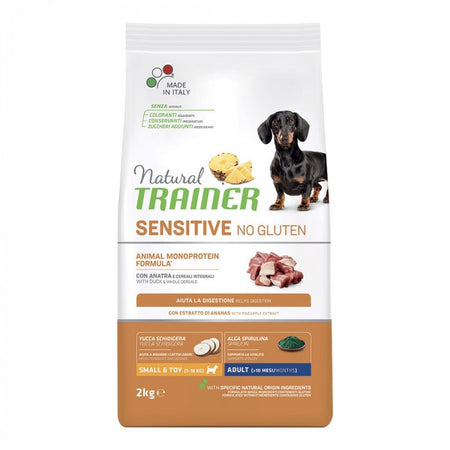Natural Trainer Sensitive mangime secco Cani Adult small & toy anatra e cereali integrali